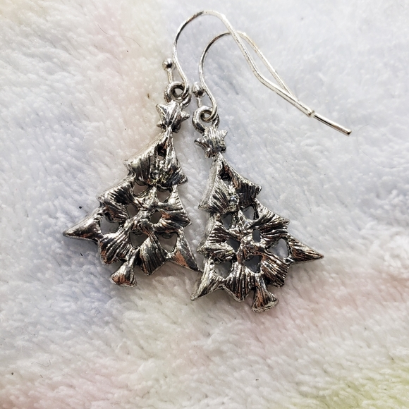 Merry and Bright Enamel Christmas Tree Earrings - Picture 4 of 6